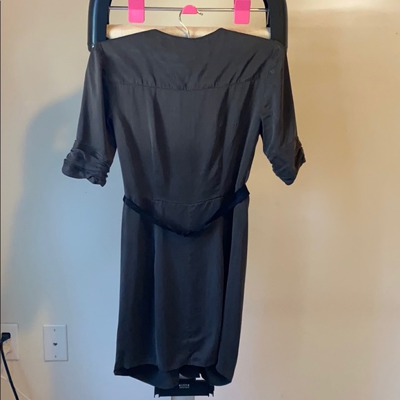 Olive 100% silk dry cleaned only dress - Picture 2 of 3